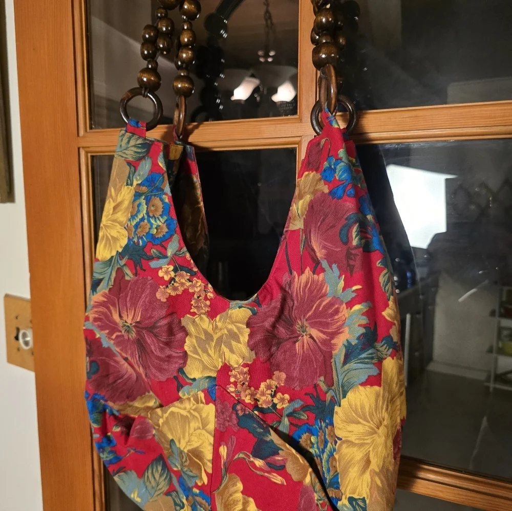 Vintage Handmade Floral Multicolor Women's Bag